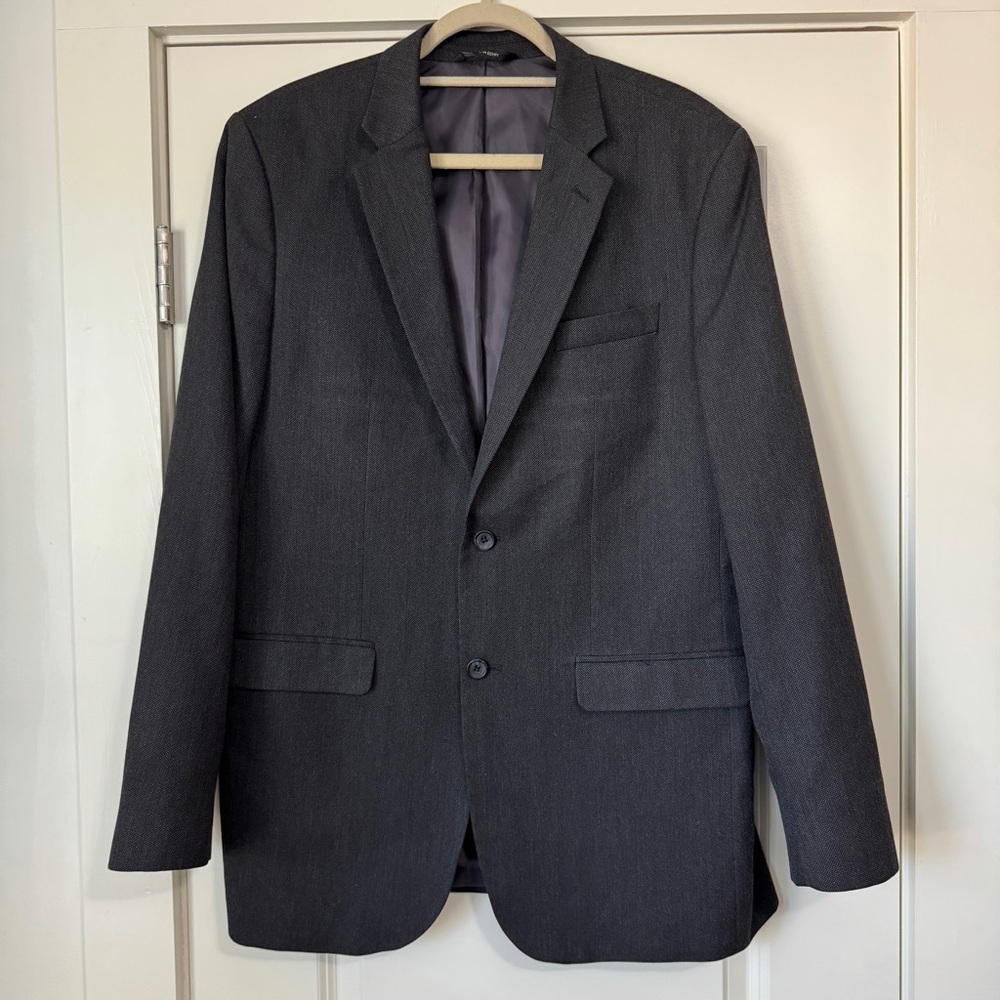 Banana Republic 44L Charcoal Gray Tailored Fit Blazer Sport Coat Jacket